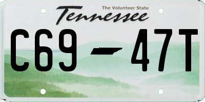 TN license plate C6947T