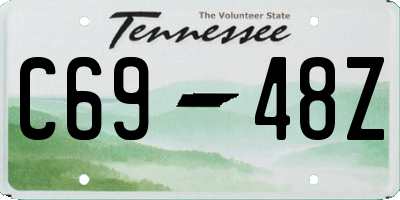 TN license plate C6948Z