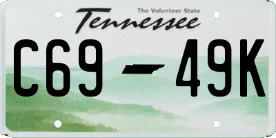 TN license plate C6949K