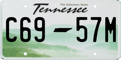 TN license plate C6957M