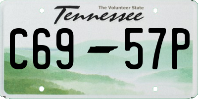 TN license plate C6957P