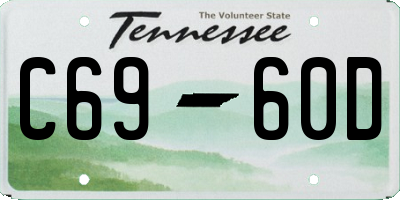 TN license plate C6960D
