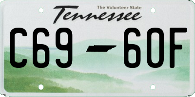 TN license plate C6960F