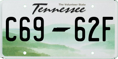 TN license plate C6962F