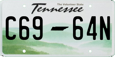 TN license plate C6964N