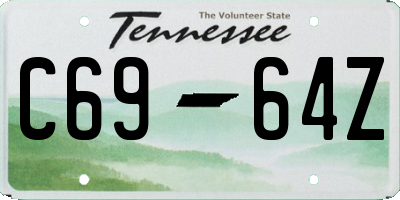 TN license plate C6964Z