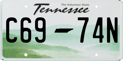 TN license plate C6974N