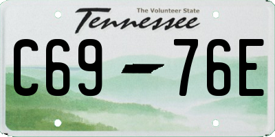TN license plate C6976E