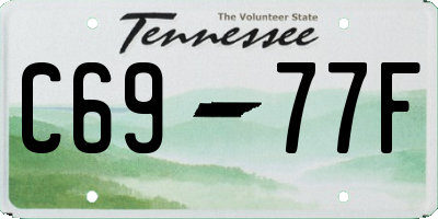 TN license plate C6977F