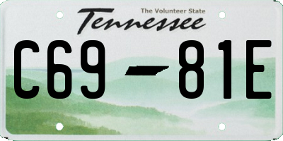 TN license plate C6981E