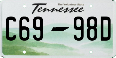 TN license plate C6998D