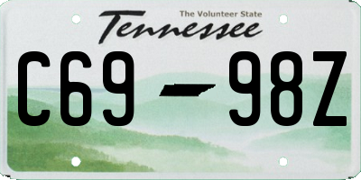 TN license plate C6998Z