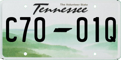 TN license plate C7001Q
