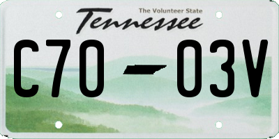 TN license plate C7003V