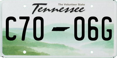 TN license plate C7006G