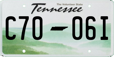 TN license plate C7006I