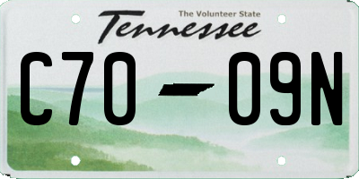 TN license plate C7009N