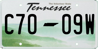 TN license plate C7009W