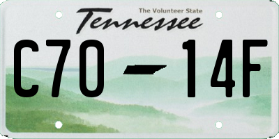 TN license plate C7014F