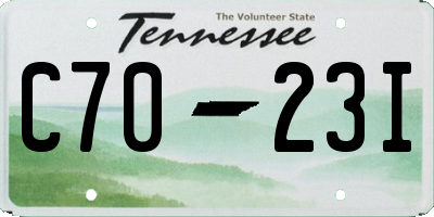 TN license plate C7023I