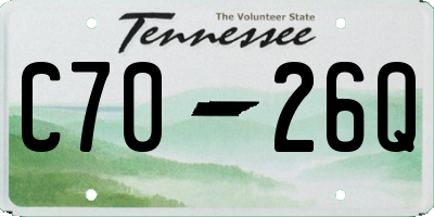 TN license plate C7026Q