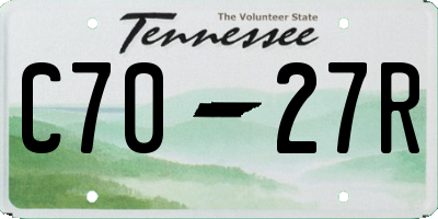 TN license plate C7027R