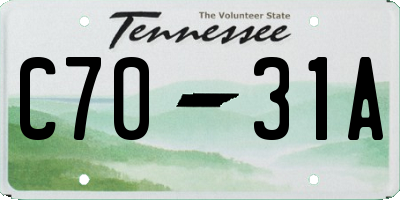 TN license plate C7031A