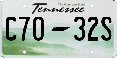 TN license plate C7032S