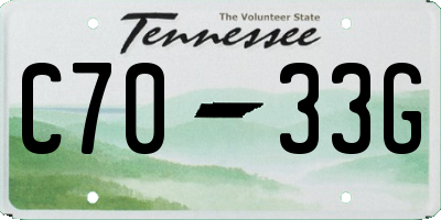 TN license plate C7033G
