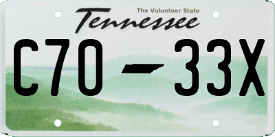 TN license plate C7033X