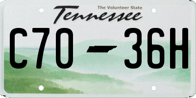 TN license plate C7036H