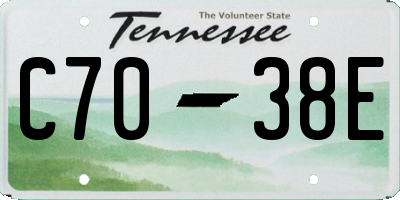 TN license plate C7038E