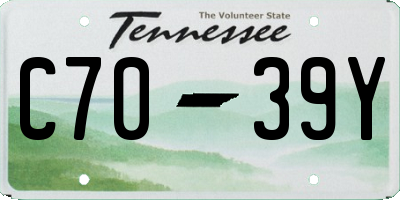TN license plate C7039Y