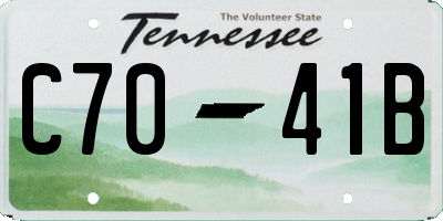 TN license plate C7041B
