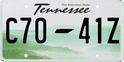 TN license plate C7041Z