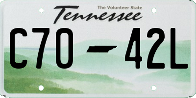 TN license plate C7042L