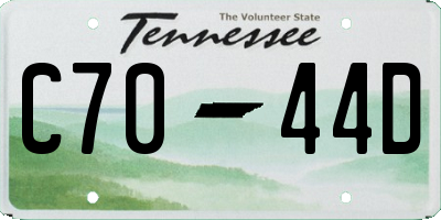 TN license plate C7044D