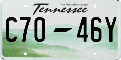 TN license plate C7046Y