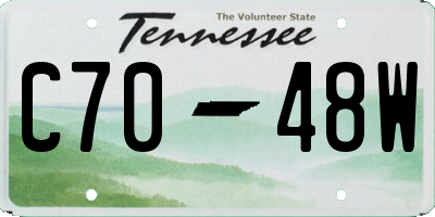 TN license plate C7048W