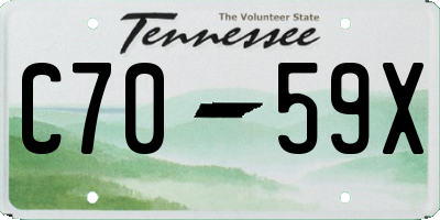 TN license plate C7059X
