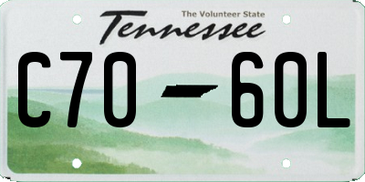 TN license plate C7060L