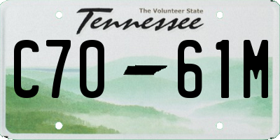 TN license plate C7061M
