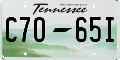 TN license plate C7065I