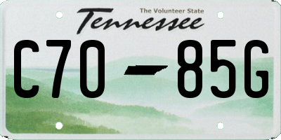 TN license plate C7085G