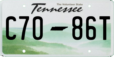 TN license plate C7086T