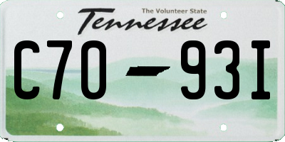 TN license plate C7093I