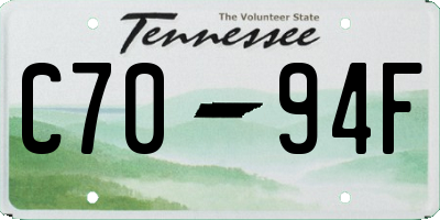TN license plate C7094F
