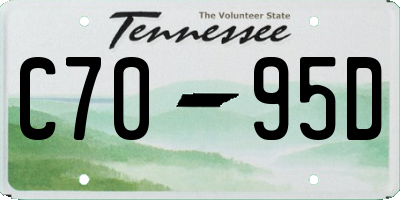 TN license plate C7095D