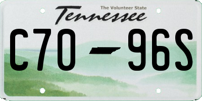 TN license plate C7096S