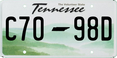 TN license plate C7098D